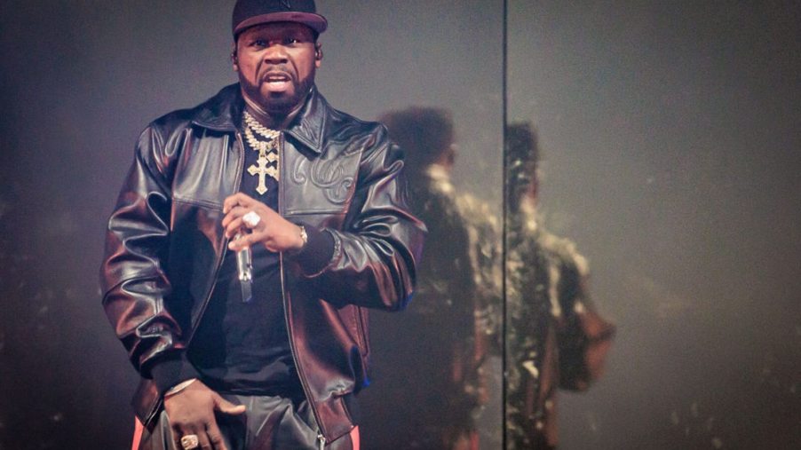 50 Cent performs in Milan, a city in Italy.
