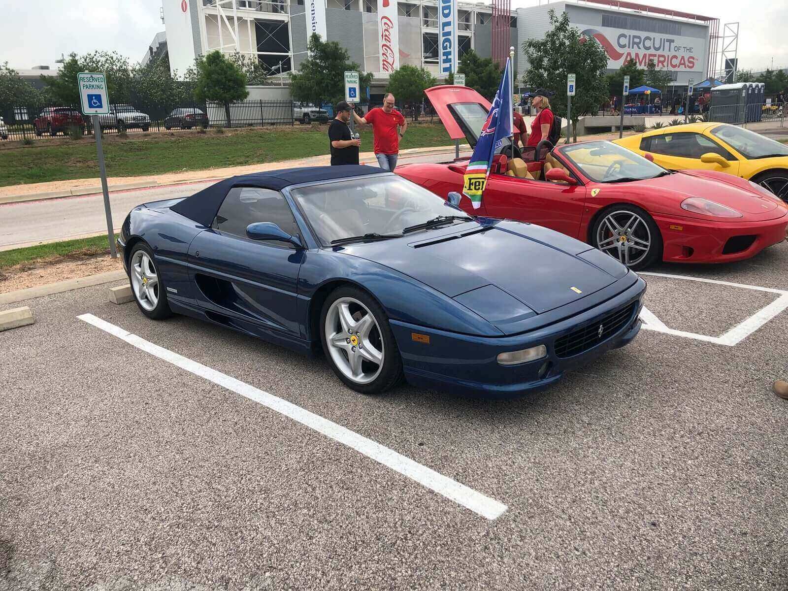 A set of Ferrari Spyders at COTA during an off-US Grand Prix weekend.