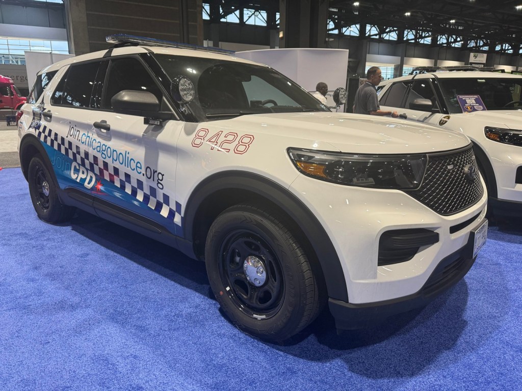 The 2023 Ford Explorer Police Inceptor on display