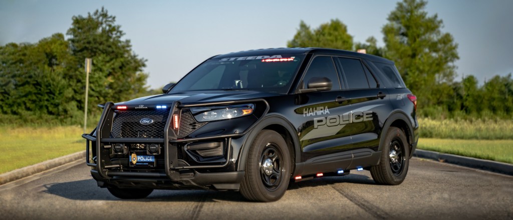 The Ford Explorer Police Inceptor on the road