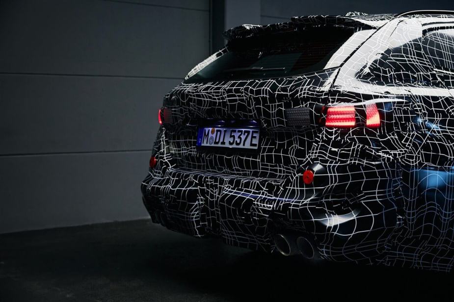 The all-new G99 BMW M5 Touring shows off its hatch.
