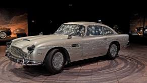 An Aston Martin DB5 from the James Bond movie, 'No Time to Die'.