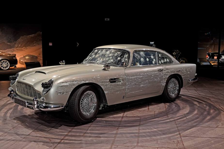 An Aston Martin DB5 from the James Bond movie, 'No Time to Die'.
