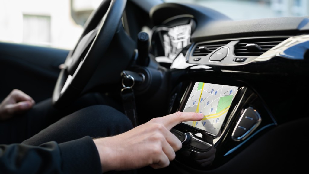 Infotainment Touchscren Displaying GPS Software