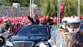 Kim Jong Un's Mercedes Maybach luxury sedan