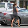 Billionaire Kim Kardashian gets into a Ferrari Coupe