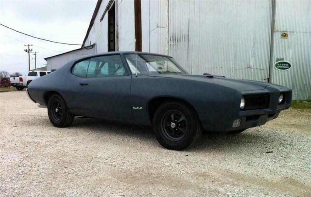 A 1969 Pontiac GTO from "The Punisher" shows off its not-very-Avenger-style matte black paint.