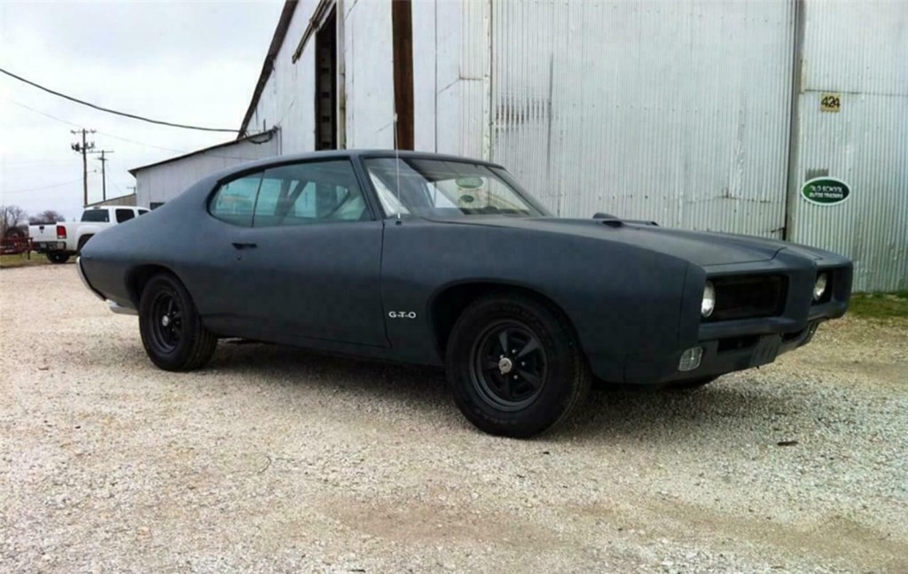 A 1969 Pontiac GTO from "The Punisher" shows off its not-very-Avenger-style matte black paint. 