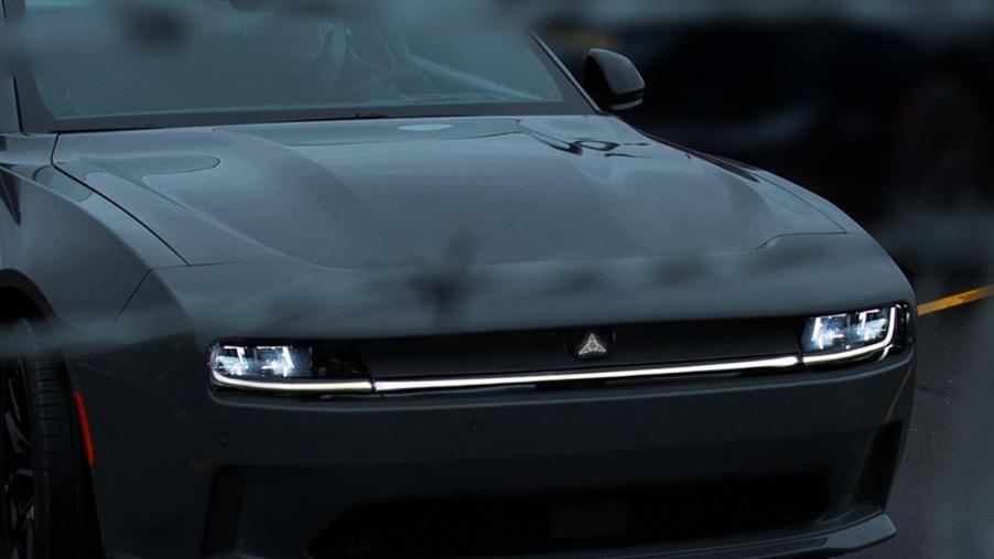 A close-up shot of the new Dodge Charger.