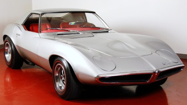 1966 Pontiac Banshee sports car concept on display.