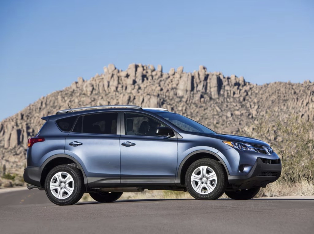 The 2013 Toyota RAV4 parked near a scenic view