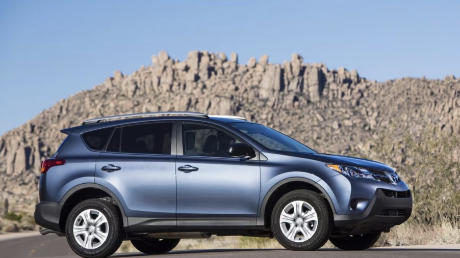 The 2013 Toyota RAV4 parked near a scenic view