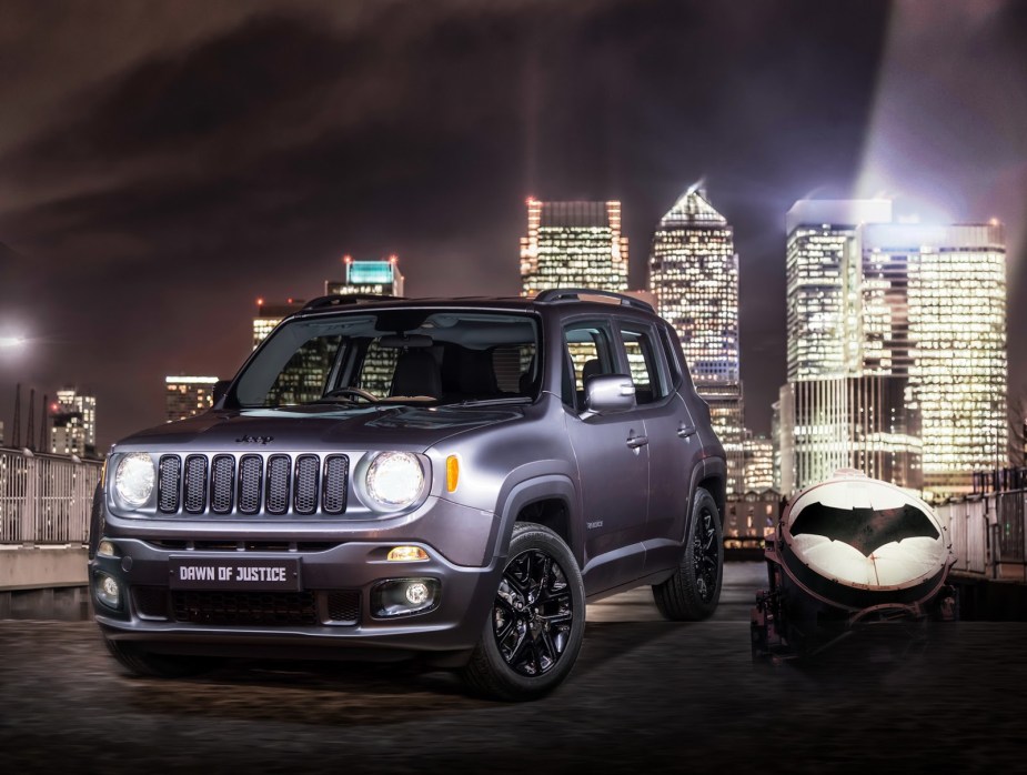 The 2016 Jeep Renegade Dawn of Justice Edition on display