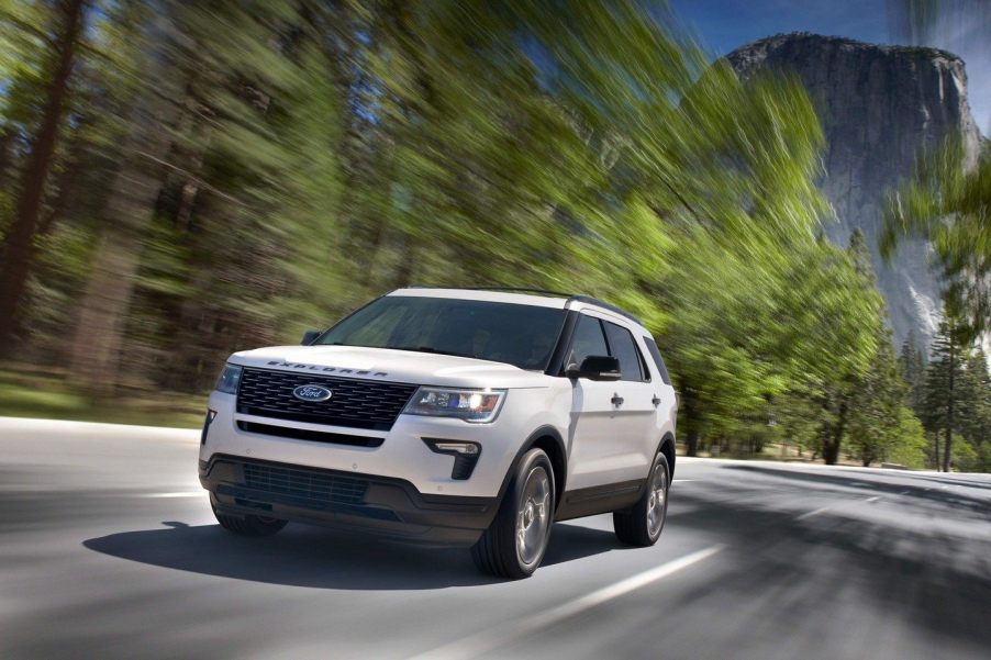 The 2019 Ford Explorer on the road