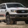 The 2021 Ford Ranger off-roading in dirt