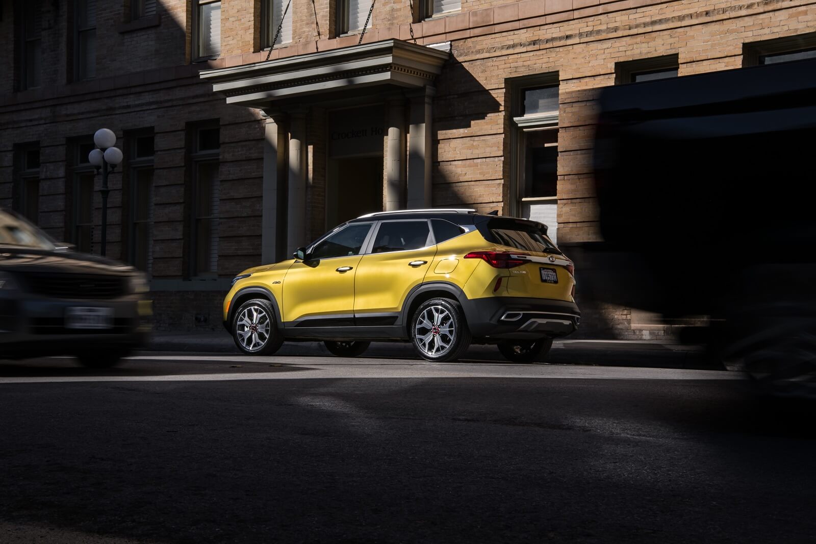 Kia and Hyundai vehicles like this 2021 Kia Seltos are common theft targets. 