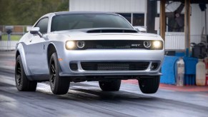 2023 Dodge Challenger SRT Demon 170 muscle car at a drag strip