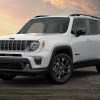 The 2023 Jeep Renegade parked outside a city with a view