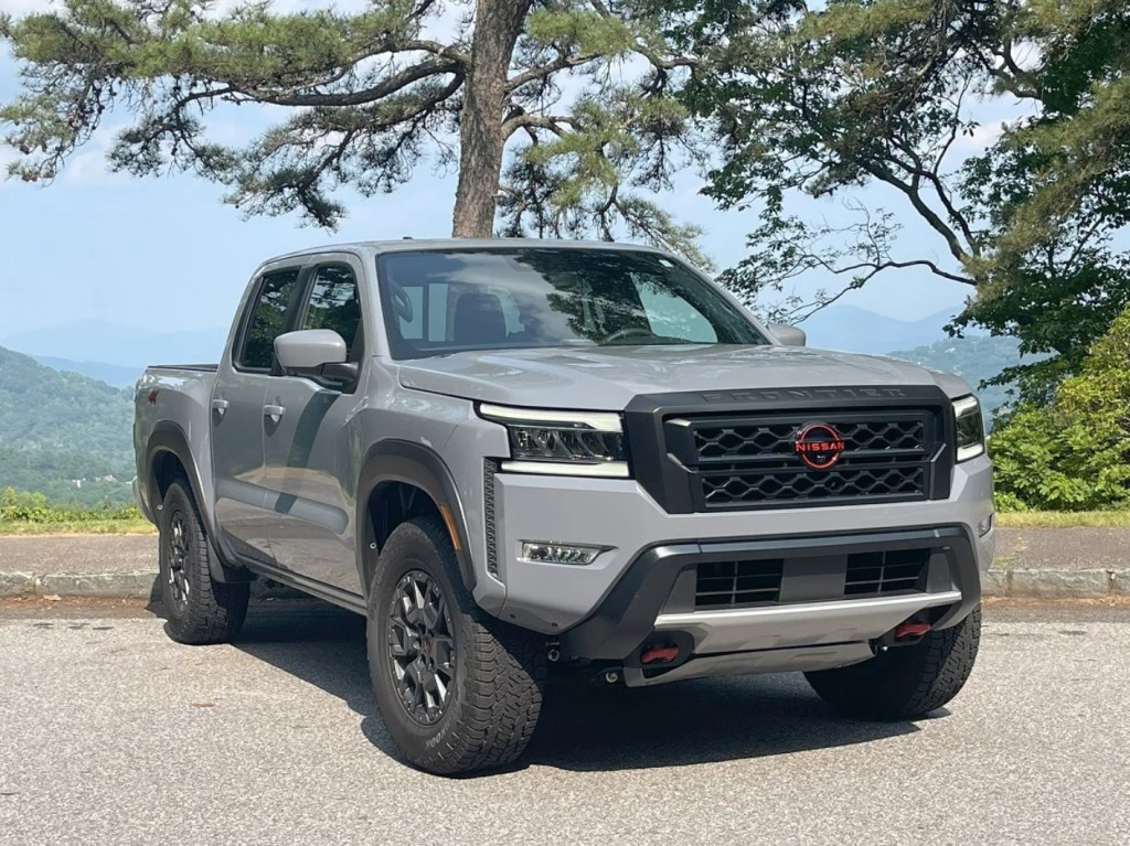 The 2023 Nissan Frontier in the mountains