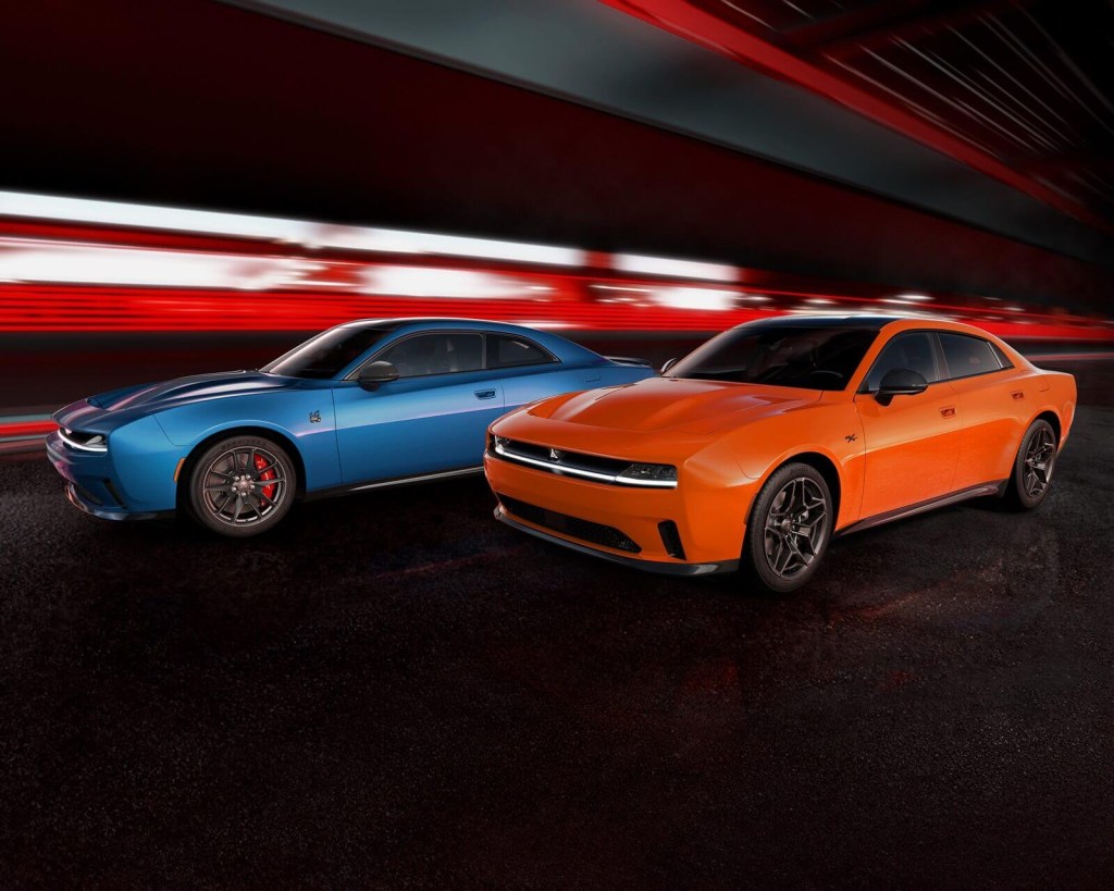 A set of new Dodge Chargers show off the sedan and coupe body styles. 