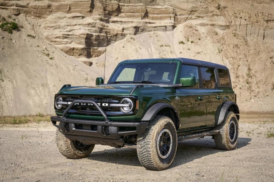The 2024 Ford Bronco off-roading in sand