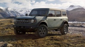 The 2024 Ford Bronco off-roading in a field