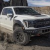The 2024 Ford F-150 Raptor R kicking up dirt