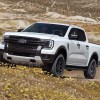 The 2024 Ford Ranger off-roading in a field