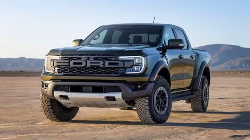 2024 Ford Ranger Raptor midsize truck posed
