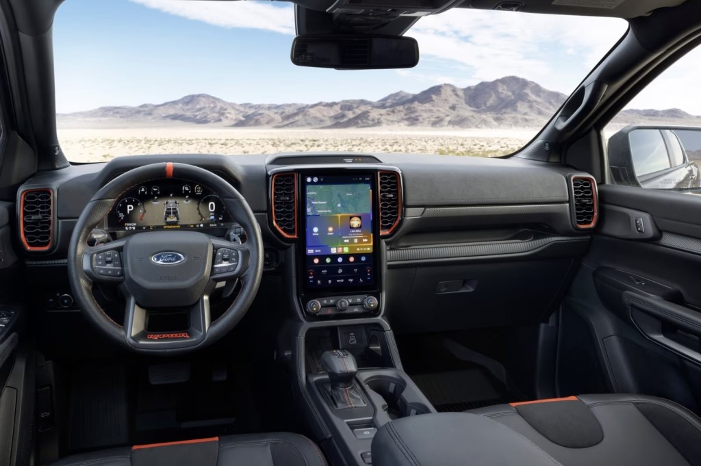 The 2024 Ford Ranger interior and dash