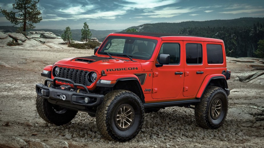 The 2024 Jeep Wrangler Rubicon 392 Final Edition off-roading in sand