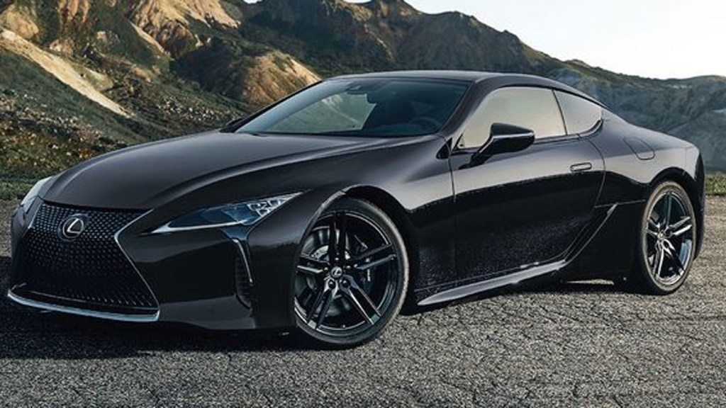 2024 Lexus LC hybrid sports car posed.