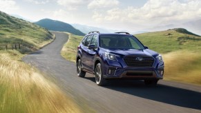 The 2024 Subaru Forester driving on the road