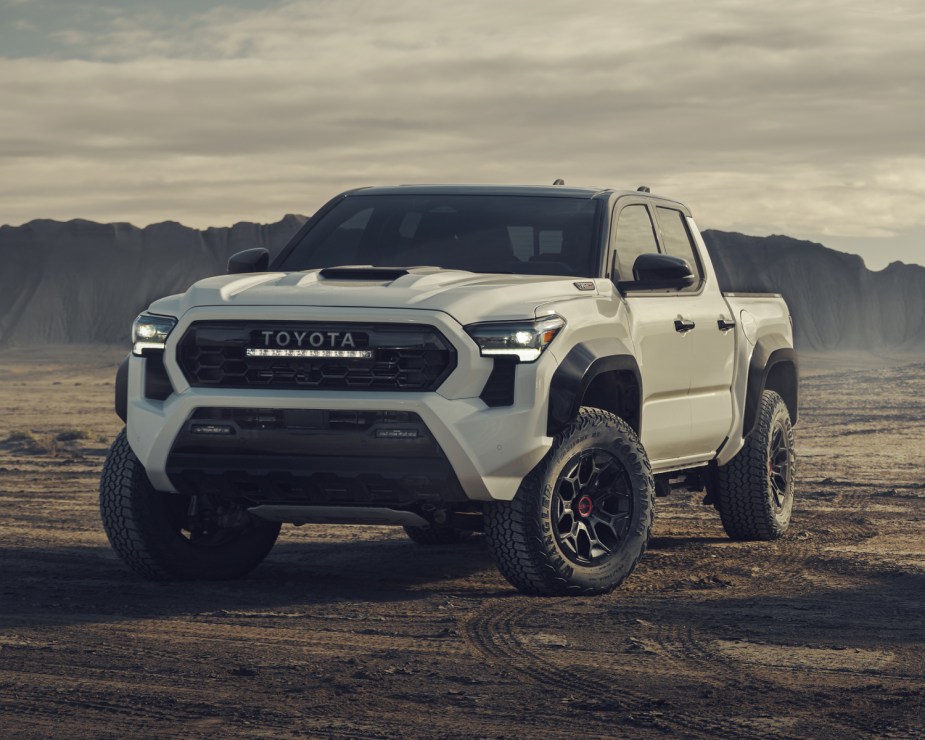 The 2024 Toyota Tacoma off-roading in dirt