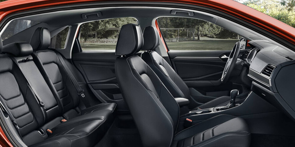 The 2024 Volkswagen Jetta interior from the side 