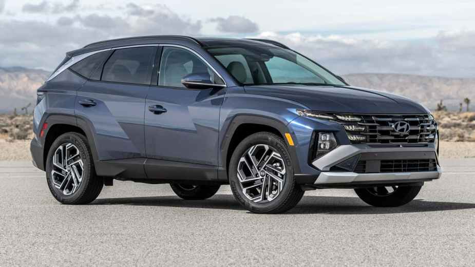 The 2025 Hyundai Tucson parked on pavement