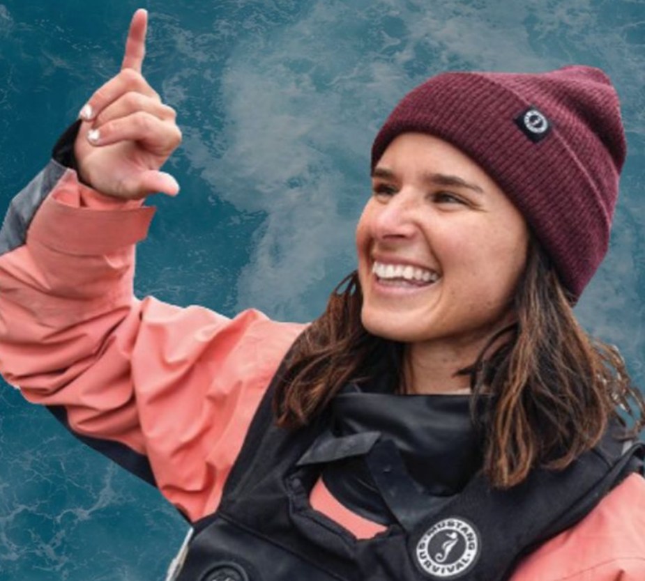 Cole Brauer, the first American woman to race around the world in a sailboat solo.