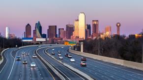A Dallas highway, like the roads that establish Texas as the state with the worst drivers in the country.