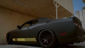 A black Dodge Challenger from 'Cobra Kai'.