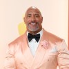 Actor Dwayne The Rock Johnson in a Tuxedo at the Golden Globes