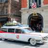 An Ecto-1 movie car on the set of Ghostbusters: Afterlife.