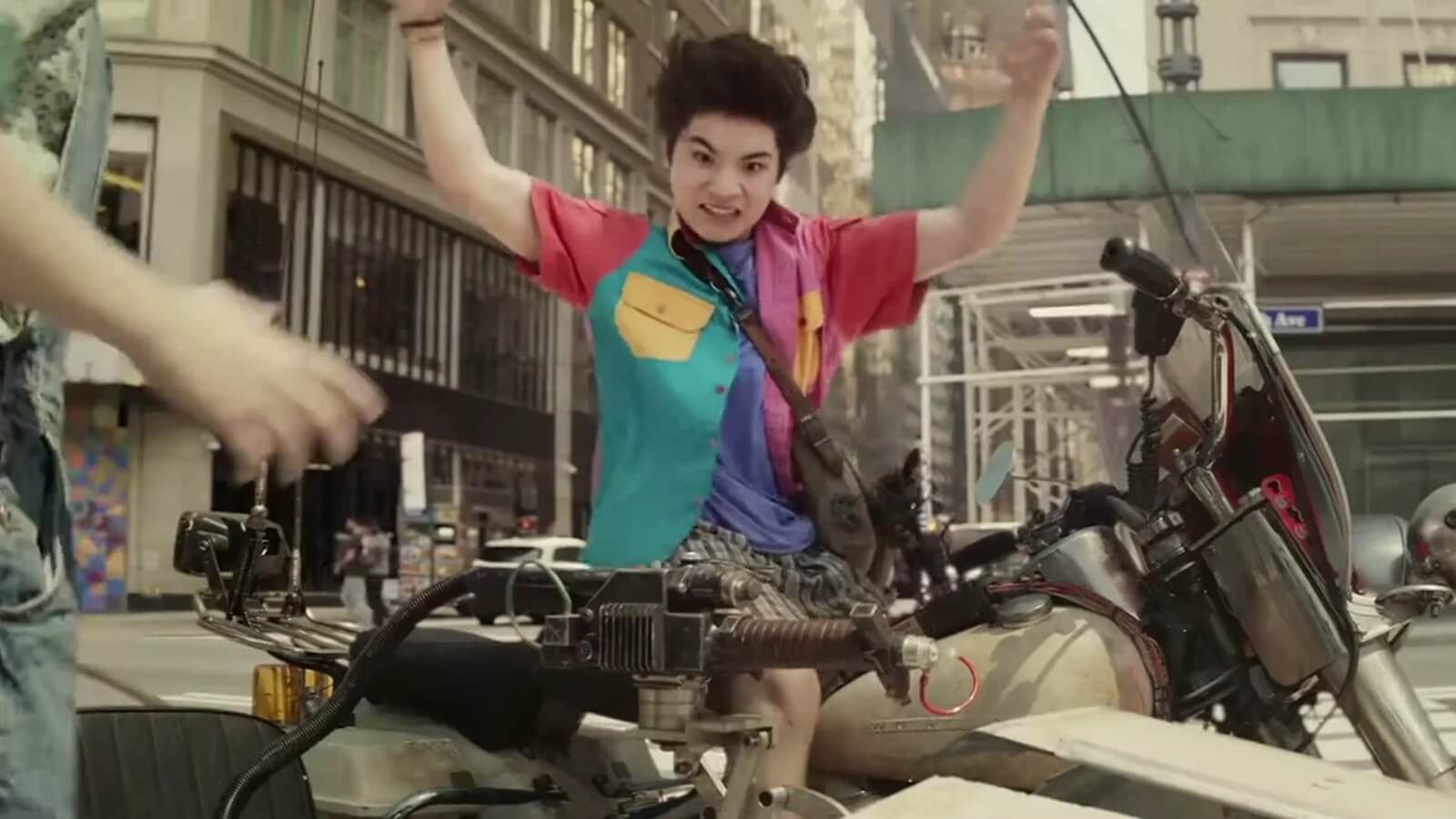 Podcast, a character in the new Ghostbusters movie, freaks out at Ecto-C and its proton pack. 