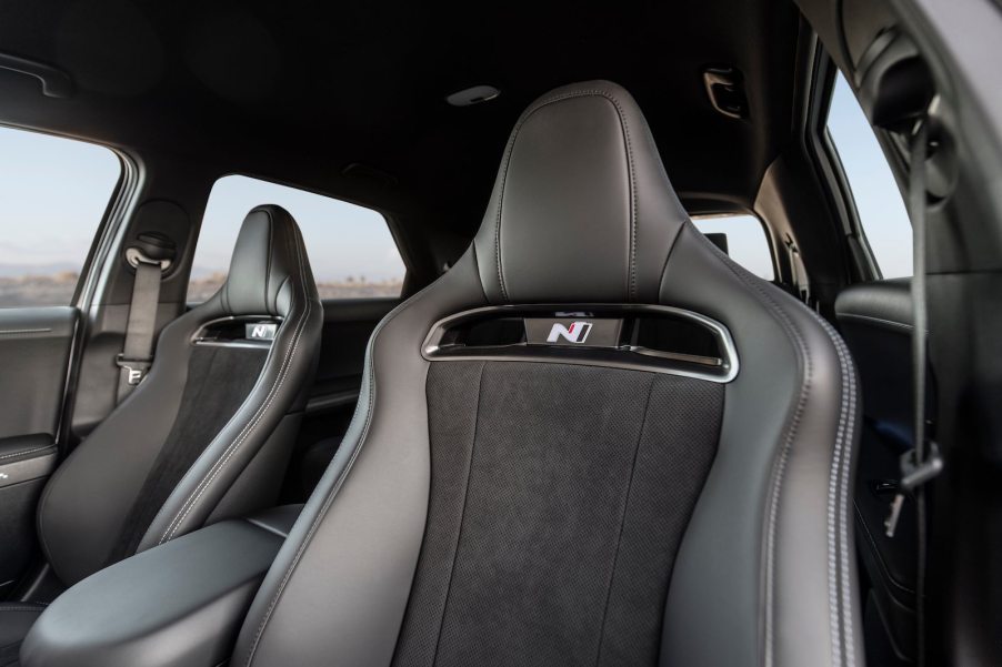 The racing seats in the N trim of the Hyundai Ioniq 5