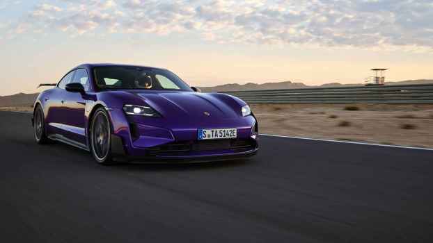 Incoming Porsche Taycan Turbo GT Sets New EV Speed Record at Laguna Seca