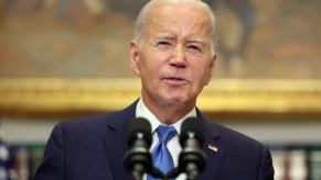 President Biden at a press conference.