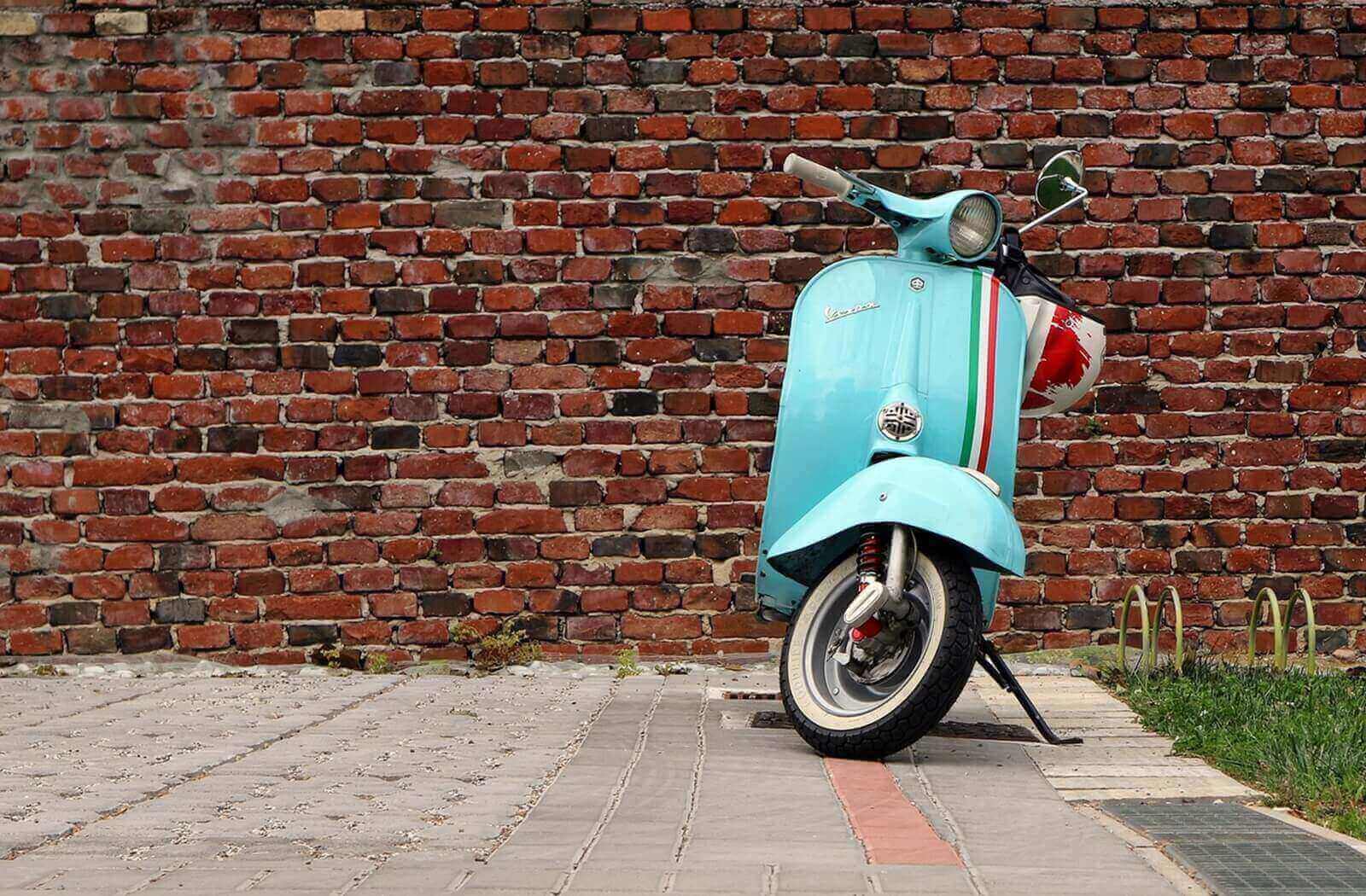 Italian old woman Giuseppina Molinari says she'll get a Vespa like this one to stay mobile. 