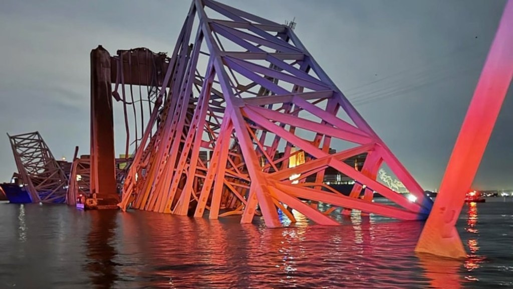 Wreckage of the Francis Scott Key Bridge