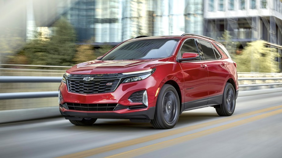 The 2024 Chevy Equinox on the road