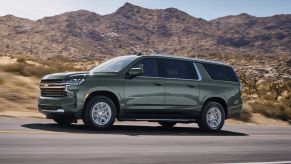 The 2024 Chevy Suburban on the road