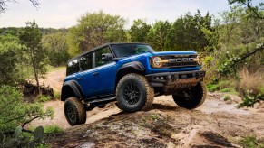 The 2024 Ford Bronco Raptor Black Appearance Package off-roading